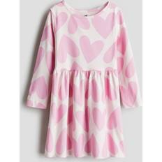 H&M Girls Printed Cotton Dress - Pink