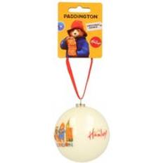 White Christmas Tree Ornaments Paddington Hamleys Paddington White Glitter Bauble 80mm Christmas Tree Ornament