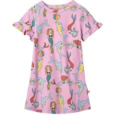 Småfolk Klänningar Småfolk Mermaids And Dolphins Klänning - Pink Lavender