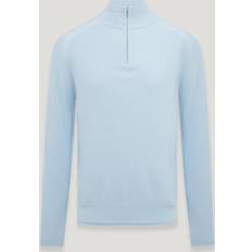 Belstaff Guide Quarter Zip Jumper - Sky Blue