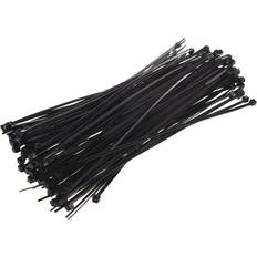 Black Cable Management Torribaly 8 Inch Plastic Cable Zip Ties 100-Pack
