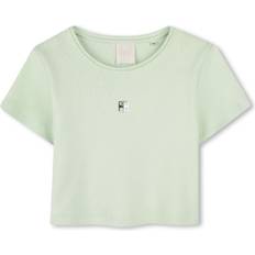 Givenchy Logo Ribbed-Knit Cotton T-shirt - Green