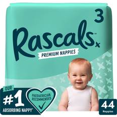 Rascals Premium Nappies Size 3 44 Pack