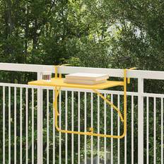 vidaXL Foldable Hanging 60x40 cm Mustard Balcony Table