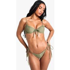 Boohoo Swimwear boohoo Womens Swimwear Essentials Tie Side Brief - Green