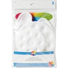 White Palettes Plaid Delta Ceramcoat Palette Set x3pc