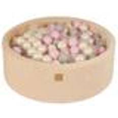 Ball Pit Meow Baby Round Ball Pit Velvet Ecru 90x30 cm