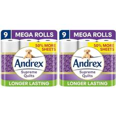 Andrex Toilet Papers Andrex Supreme Quilts Mega Toilet Roll Pack of 2