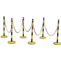 Black Chain-Link Fences Viso 6 Posts 15 m Chain Yellow / Black