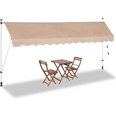 Tendalini da Giardino Bakaji Tenda Sole Balcone Estensibile 400 x 120 cm Beig
