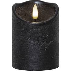 Star Trading Blockljus Flamme Rustic 10cm Svart LED-ljus