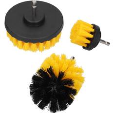 Drill Brush Attachment Set Nylon Hair Power Scrubber Brush Floor Tile Cleaning Tool Yellow