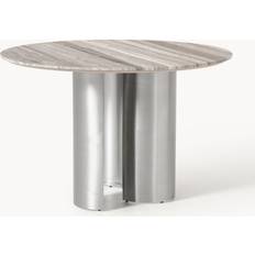 Marmor bord 120 Westwing Collection Runder Noam Mit Marmor-Tischplatte Ø 120 cm Esstisch