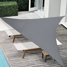 Tendalini a Vela [en.casa] Vela Ombreggiante Patras Tenda Parasole Triangolare 300x300x300 cm Grigio Scuro 300cm