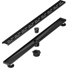 Plumbing Neodrain 24-in Stainless Steel Linear Shower Drain with Stripe Pattern Surface ZA3-24-G01-MB