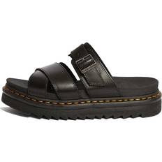 Dr. Martens Black Slides Dr. Martens Ryker Leather Slide Buckle Sandals - Black