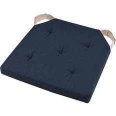 Textiles Réversible Bleu Marine Et Lin En Coton 38 Cm Coussin de chaise Bleu