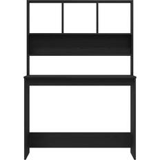 vidaXL Med Hyllor Svart EK 102 x 45 x 148 cm Konstruerat Trä Skrivbord