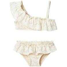 Beige Bikinis Children's Clothing Name It Frill Detailed Bikini