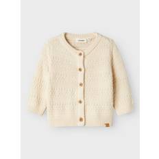 Lil'Atelier Baby Strickjacke Langarm für Herren - Weiß