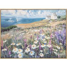 Coastal Coastal Retreat Floral Canvas Multicolour Framed Art