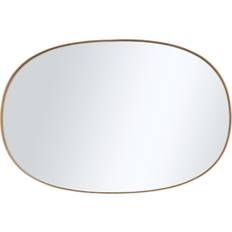 H&O Direct Black Decorative Oval 90 x 60 x 3.5cm Wall Mirror