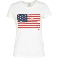 Polo Ralph Lauren Multifärgade T-shirts Polo Ralph Lauren T-Shirt With Flag - White