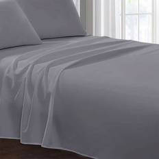Symple Stuff Deirdre 200 Thread Count Egyptian Certified Cotton Flat - Bed Sheet Grey