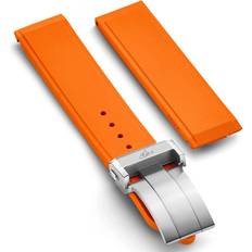 Buckle Watch Straps Doxa Strap SUB 600T Rubber Orange With Folding Clasp