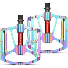 Wosawe Ultralight Aluminum Alloy Bicycle Pedals 3 Bearings Bike Pedals AntiSlip Waterproof Flat Wide Bike