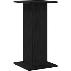 Wood Speaker Stands Latitude Run Black Oak Engineered Wood Speaker Stand 30 x 30 x 60 cm