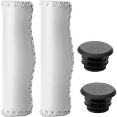 Tomtop Jms Hand Stitched PU Bike Bicycle Handlebar Handle Bar Grips with Plug