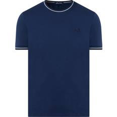 Fred Perry Men Clothing Fred Perry Twin Tipped T-Shirt - Tennis Blue/Silver Blue/Navy
