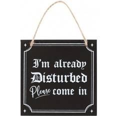 Wall Decor Something Different Already Disturbed Hanging Sign One Size White/Black Wall Decor