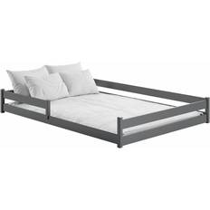 Beds & Mattresses Latitude Run Wooden Fini Graphite 29cm H x 147cm W x 208cm L Frame Bed