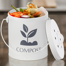 Cleaning Equipment & Cleaning Agents Daniel James Food Waste Compost Caddy Kitchen Countertop Recycle Bucket White