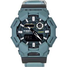 Watches Casio G-Shock Analog Digital Cloth Strap Blue Dial Quartz GA-010CE-2A 200M Men's Watch