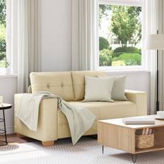 vidaXL För Två Gräddvit 120 cm Tyg Soffa 120cm