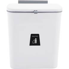 White Wall Mounted Kitchen Trash Bin 9L 26 x 16 x 29cm