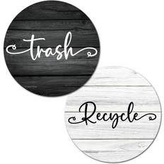 Recycle and Trash Magnets Combo for Kitchen Trash Cans