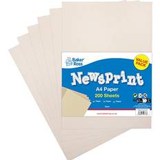 Baker Ross FX842 A4 Newsprint Paper Pack of 200