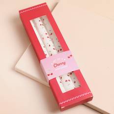 Set of 3 Heart Cherry Taper Candles One Size