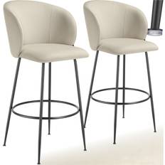 Tectake Bar Stools tectake Luana Set of 2 Bar Stool 2pcs