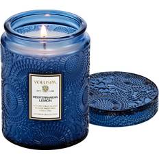 Voluspa Mediterranean Lemon Small Jar Candle 50H Blå Doftljus