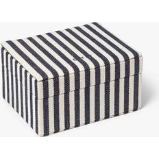 Day Et Striped Cotton Jewellery Box - Blå