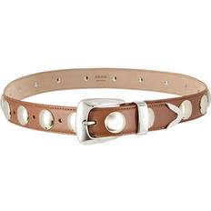 Khaite Benny Leather Belt - Dark Tan