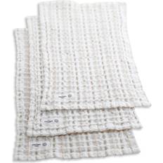 The Organic Company Big Waffle De Toilette 25 x 40 cm Set De 3 - Gris Torchon de cuisine Blanc (40x25cm)