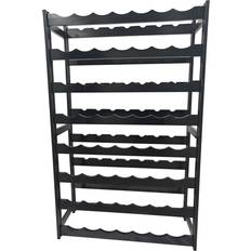 Vinikea Cava 56 Bottles Black Painted Pine Wine Rack