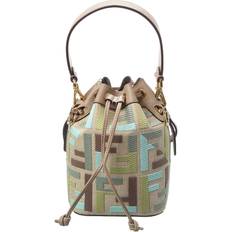 Fendi Bucket Bags Fendi Mon Tresor Mini Ff Embroidered Canvas & Leather Bucket Bag