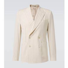 Men - Polyamide Blazers Dolce & Gabbana Striped Cotton-Blend Blazer White